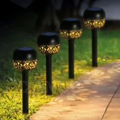 Zapichovacia solárna lampa - 1 teplých bielych LED - 8 x 8 x 38 cm