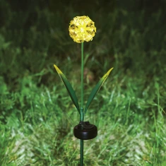 Zapichovací solárny kvet - hortenzia - 2 druhy - 25 teplých bielych LED - 13 x 7 x 65 cm 