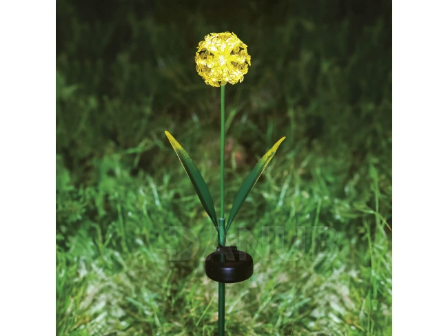 Zapichovací solárny kvet - hortenzia - 2 druhy - 25 teplých bielych LED - 13 x 7 x 65 cm 