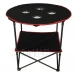 Cestovný záhradný turistický skladací stolík - čierny