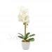 Umelá rastlina dekorácia - orchidea - biela - 42 cm