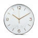 Nástenné hodiny - 25 cm - plast, sklo - 1 x AA - biele