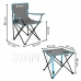 Skladacia kempingová súprava: stôl a 2 stoličky s operadlom
