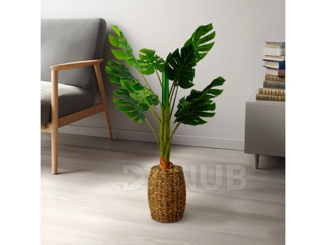 Umelá rastlina dekorácia - filodendron - 1 m