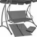 Sedadlo na záhradnú hojdačku - 110 x 90 cm - sivé