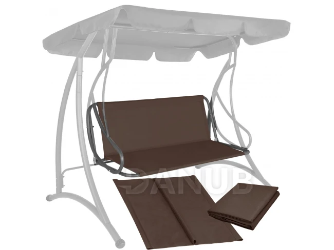 Sedadlo na záhradnú hojdačku - 160 x 100 cm - hnedé