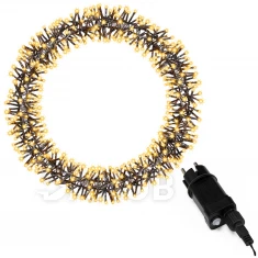 Vianočný svetelný veniec na dvere - 40 cm - 300 LED - Teplá biela