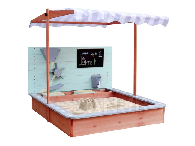 Drevené pieskovisko LULILO Sablo s nastaviteľnou strieškou