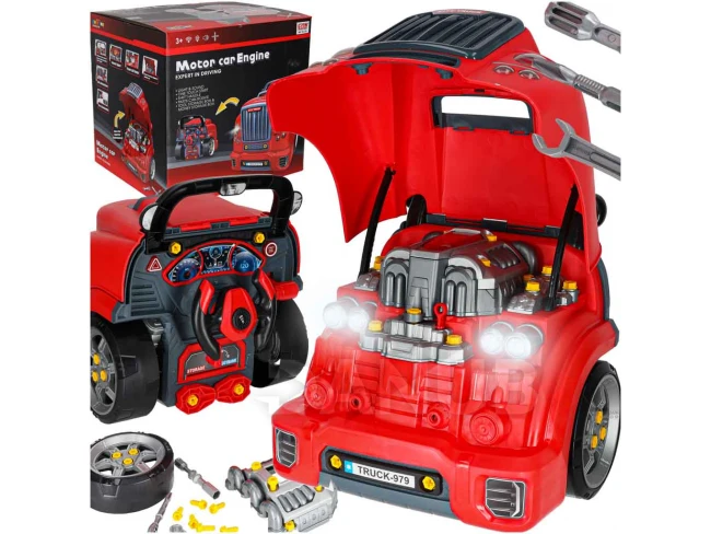 Súprava Malý mechanik na opravu motora nákladného vozidla  