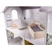 Drevený domček pre bábiky + nábytok - 70cm - sivý