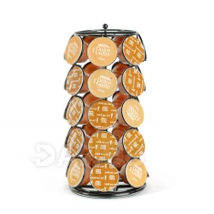 Kovový držiak na kávové kapsuly – na 35 kapsúl Dolce Gusto – 165 x 165 x 320 mm – čierny
