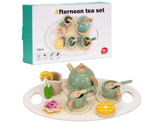 Drevená raňajková sada pre deti - 14 dielov