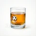 Fanúšikovská sada - pohár na whisky s loptou a forma na ľad v tvare lopty