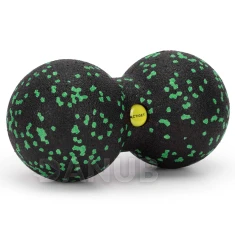 Dvojitá loptička na masáž chrbta a krku - čierno-zelený
