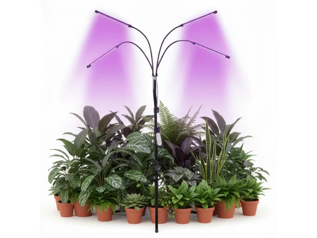 LED lampa na rast rastlín, 4 panely - časovač a diaľkové ovládanie - USB