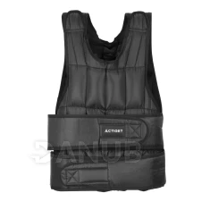 Záťažová vesta Active na tréning s nosnosťou 20 kg - nastaviteľná - čierna