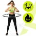 Hula hoop s masážnymi výstupkami - 92 cm - skladací - čierny