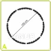 Hula hoop s masážnymi výstupkami - 92 cm - skladací - čierny