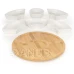 Servírovací podnos na 6 misiek - otočný - okrúhly - 30 cm - bambus