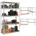 Nastaviteľný kovový regál s 5 policami - 205x120x45 cm - 1000 kg 