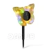 Zapichovacia solárna lampa – motýľ – žltý – 13 x 6,5 x 35 cm – teplá biela + farebné LED