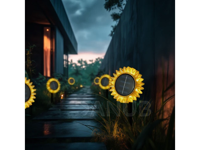 Solárny slnečnica – žltá – zapichovacia / závesná – 13 x 6,5 x 35 cm