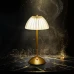 Stolová lampa - zlatá farba - nastaviteľná farebná teplota, jas - akumulátorová - USB