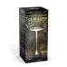 Stolná lampa - strieborný kov - nastaviteľná farebná teplota, jas - akumulátorová - USB