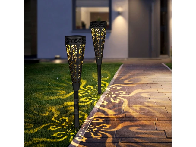 Zapichovacia solárna lampa – 1 teplá biela LED – 28,5 x 7 cm