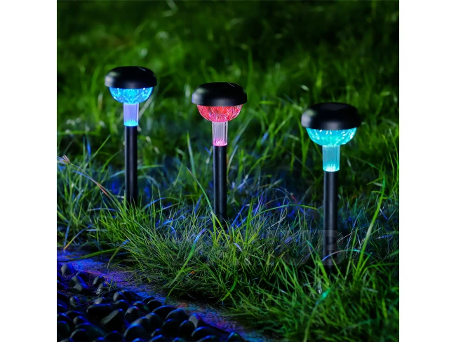 Zapichovacie solárne svietidlo – RGB LED – 7 x 30 cm – meniace farbu