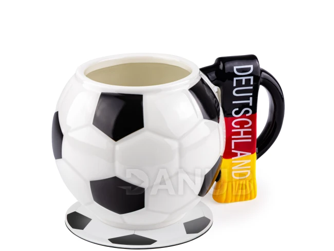 Futbalový hrnček so šálom Nemecko a futbalová podložka