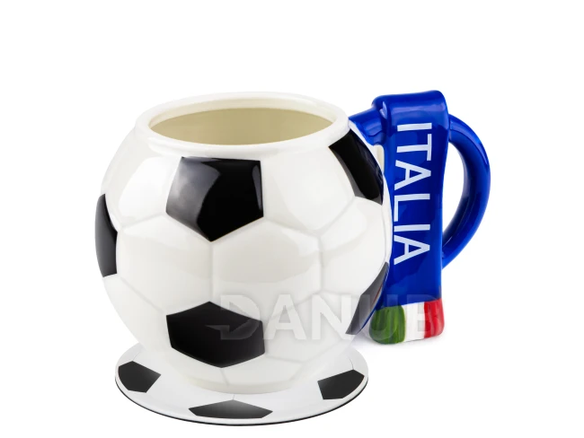 Futbalový hrnček so šálom Taliansko a futbalová podložka