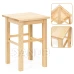 Vyvýšená stolička drevená - 30x30x43,5 cm - svetlohnedá