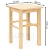 Vyvýšená stolička drevená - 30x30x43,5 cm - svetlohnedá