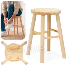 Bistro stolička drevená - 27 x 30.5 x 44 cm - svetlohnedá