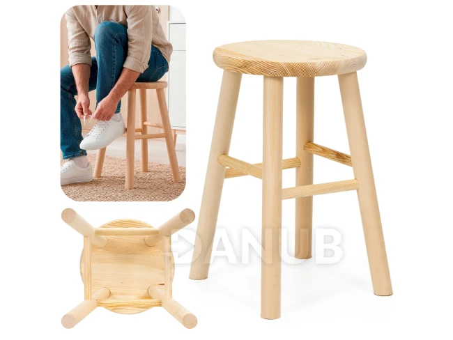 Bistro stolička drevená - 27 x 30.5 x 44 cm - svetlohnedá