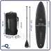 Paddleboard s príslušenstvom - 350 cm - 150kg - čierny Paddleboard s príslušenstvom - 350 cm - 150kg - čierny