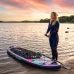 Paddleboard s príslušenstvom - 320 cm - 150kg - kvety na fialovej