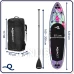 Paddleboard s príslušenstvom - 320 cm - 150kg - kvety na fialovej