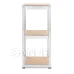 Regál - 180 x 40 x 40 cm - nosnosť 500kg - MDF + pozinkovaná oceľ