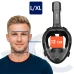 Celotvárová maska na šnorchlovanie XL - čierna