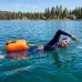 Záchranná bója nafukovacia - 36 L - s vreckom a píštalkou - fluo oranžová
