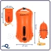 Záchranná bója nafukovacia - 36 L - s vreckom a píštalkou - fluo oranžová