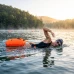 Záchranná bója nafukovacia - 35 L - s vreckom a píštalkou - fluo oranžová