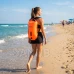 Záchranná bója nafukovacia - 35 L - s vreckom a píštalkou - fluo oranžová