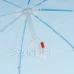 Plážový slnečník 160 cm - UPF50+ - svetlomodrý