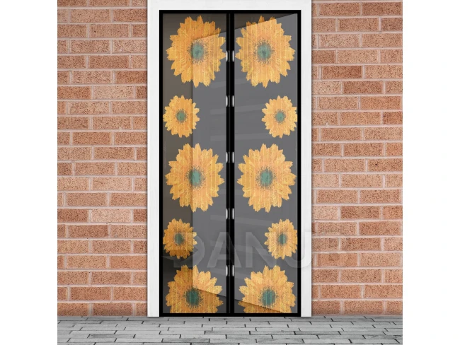 Sieťka na dvere proti hmyzu - magnetická - 100 x 210 cm - slnečnice