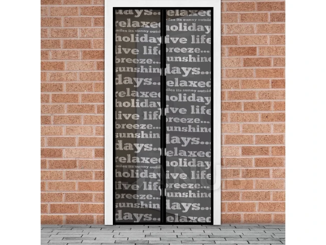 Sieťka na dvere proti hmyzu - magnetická - 100 x 210 cm - nápisy