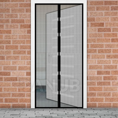 Sieťka na dvere proti hmyzu - magnetická - 100 x 210 cm - čierna