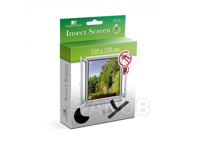 Sieťka proti hmyzu na okno - 130x130cm - čierna